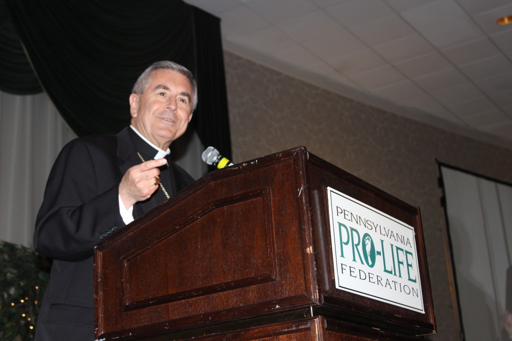 Bishop Ronald Gainer at the 2015 Celebrate Life Banquet in Harrisburg