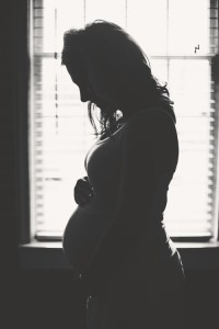 pregnant woman silhouette