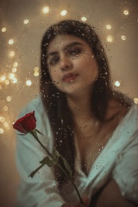 girl with rose